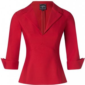 Blouse - Glamour Bunny Business Babe (Rood)