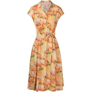 Swing jurk - Louche - Geel/Multicolour - Maat 16