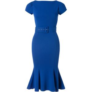 Strakke jurk - Vintage Chic for Topvintage (Blauw)
