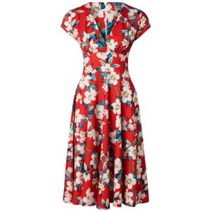 Swing jurk - Vintage Chic for Topvintage (Rood/Multicolour)