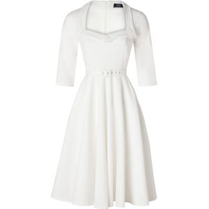 Swing jurk - Vintage Diva - Wit - Maat M