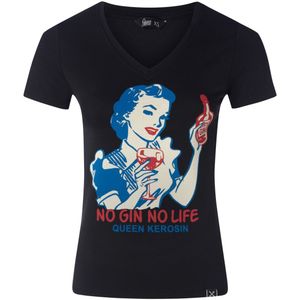 T-shirt - Queen Kerosin (Zwart)