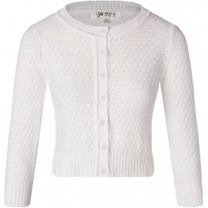 Vest dames - Mak Sweater - Wit - Maat L