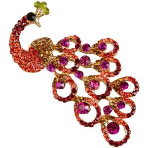 Broche - Day&Eve by Go Dutch Label - Rood/Multicolour - Maat One size
