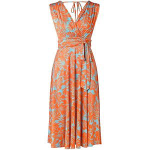 Swing jurk - Vintage Chic for Topvintage (Blauw/Oranje)