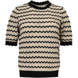 Trui dames - Smashed Lemon - Zwart/Creme/Multicolour - Maat M