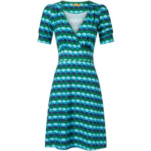 A lijn jurk - Tante Betsy (Blauw/Groen)