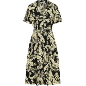 Swing jurk - Banned Retro - Zwart/Geel - Maat XS