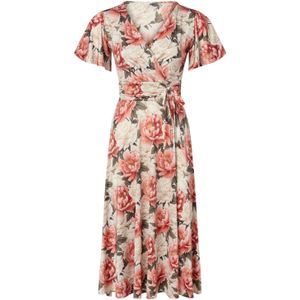 Swing jurk - Vintage Chic for Topvintage - Roze/Creme/Multicolour - Maat 10