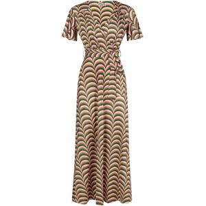 Maxi jurk - Vintage Chic for Topvintage - Bruin/Multicolour - Maat 14