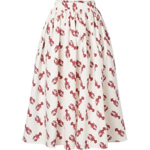 Swing rok - Collectif Clothing (Rood/Wit)