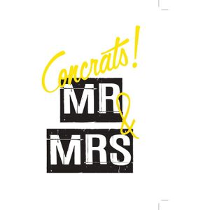 Kaartje Congrats Mr en Mrs