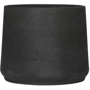 Pottery Pots Rough Patt ronde plantenbak zwart-XXL (ø 34 x 28,5 H)
