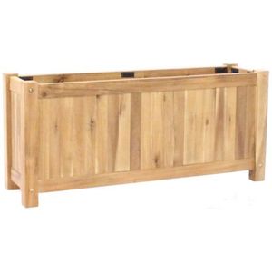 Planter hardhout rechthoek (90 x 25 x 40 cm)