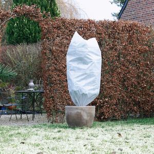 Winterafdekhoes met koord 50 g/m² wit-150 x 118 cm (set à 2 stuks)