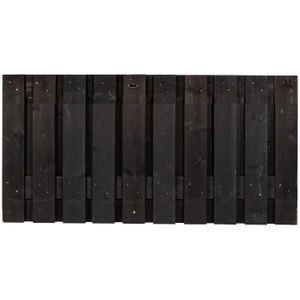 Tuinscherm Garderen zwart grenen 90x180 cm