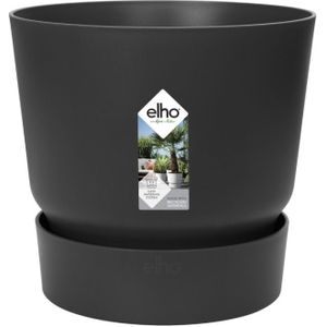 Elho greenville rond zwart  30 cm (hoogte 28 cm)
