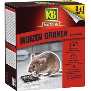 KB Muizengif Kant-en-klare lokdoos met korrels 4 stuks voordeelpack