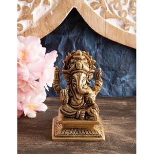 Ganesha messing goud mat