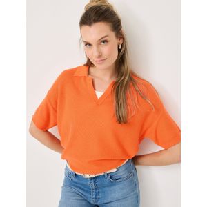 Polo Sweater oranje - L