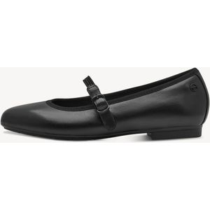 Tamaris - Ballerina's - Zwart - Leer