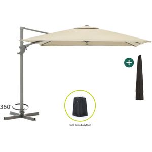 Shadowline Francisco zweefparasol 300x300cm , Wit - Ecru ,  Aluminium  ,