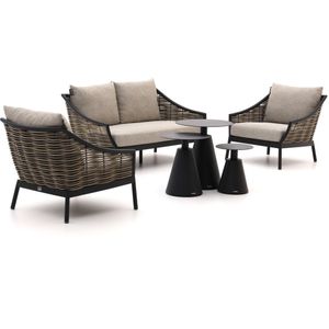 Apple Bee Milou/Tusa stoel-bank loungeset 4-zits 6-delig , Grijs - Antraciet,Taupe - Naturel - Bruin,Zwart ,  Wicker  ,