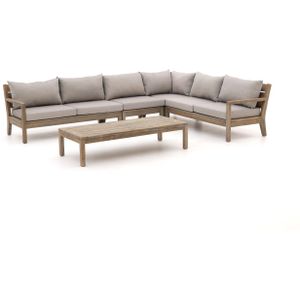 ROUGH Batang hoek loungeset 5-delig rechts , Old Teak Greywash,Taupe - Naturel - Bruin ,  hout  , 305x230cm