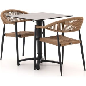 Manifesto Belpasso/Canzo 70cm dining tuinset 3-delig verstelbaar , Zwart ,  Aluminium  ,