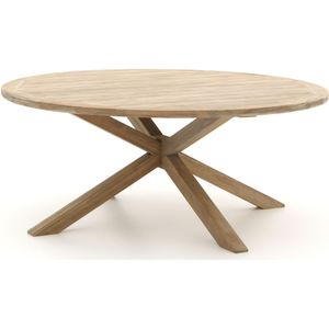 ROUGH-Y dining tuintafel Ø 180cm (h:75cm) , Natural Teak,Old Teak Greywash ,  Hout  , 180cm