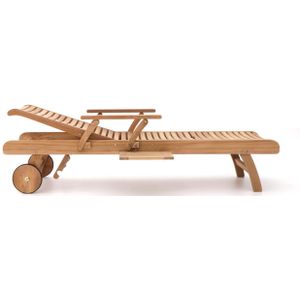 Sunyard Derby ligbed met wiel , Natural Teak ,  Hout  ,