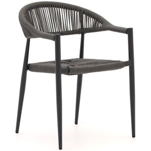 Manifesto Belpasso dining tuinstoel stapelbaar , Grijs - Antraciet ,  Aluminium  ,