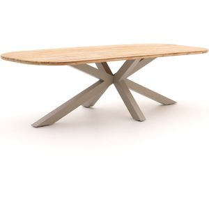 Bellagio Orneto dining tuintafel 280x100cm ovaal , Taupe - Naturel - Bruin ,  Aluminium  , 280x100cm