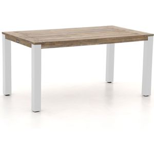 ROUGH-S dining tuintafel 160x90x76cm , Old Teak Greywash,Wit - Ecru ,  Aluminium  , 160x90cm