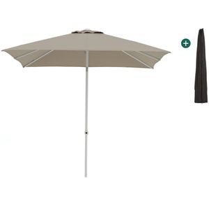 Shadowline Push-up parasol 240x240cm , Wit - Ecru ,  Aluminium  , 240x240cm