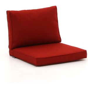 Madison loungekussens luxe zit 60x60 rug 60x40 , Rood ,  Outdoor Textiel  , 60x60cm