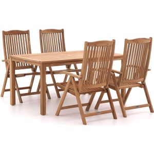 Sunyard Veronica/Liverpool 160cm dining tuinset 5-delig verstelbaar , Natural Teak ,  hout  , 160cm