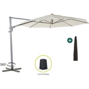 Shadowline Francisco zweefparasol ø 330cm , Wit - Ecru ,  Aluminium  , 330cm