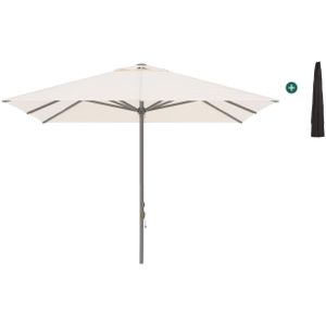 Shadowline Cuba parasol 350x350cm , Wit - Ecru ,  Aluminium  , 350x350cm