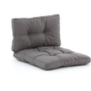 Madison Florance loungekussenset zit ca. 73x73cm rug ca. 73x43cm 2-delig , Grijs - Antraciet ,  Dralon  , 73x73cm