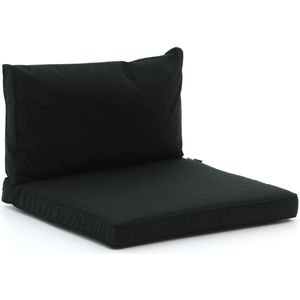 Madison loungekussens luxe zit 73x73 rug 73x40 , Zwart ,  Outdoor Textiel  , 73x73cm