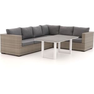Forza Giotto/Bolano dining loungeset 3-delig rechts , Grijs - Antraciet,Wit - Ecru ,  Wicker  , 306x230cm