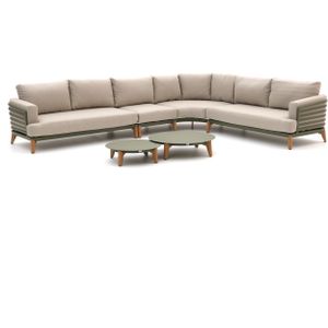 Bellagio Esenta hoek loungeset 6-delig rechts , Groen,Taupe - Naturel - Bruin ,  Aluminium  , 349x277cm