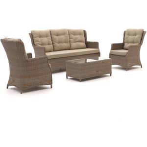 Intenso Milano stoel-bank loungeset 5-zits 4-delig , Taupe - Naturel - Bruin ,  Wicker  ,