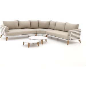 Bellagio Esenta hoek loungeset 5-delig , Wit - Ecru ,  Aluminium  , 277x277cm