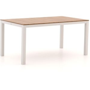 Bellagio Fidenza dining tuintafel 160x90x75cm , Natural Teak,Wit - Ecru ,  Aluminium/Polywood  ,