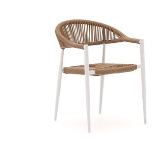 Manifesto Belpasso dining tuinstoel stapelbaar , Taupe - Naturel - Bruin,Wit - Ecru ,  Aluminium  ,