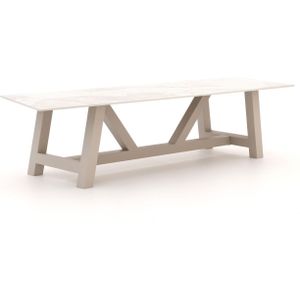 Bellagio Bresimo dining tuintafel 317x100cm , Taupe - Naturel - Bruin,Wit - Ecru ,  Aluminium  , 317x100cm