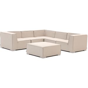 Il Tempo Cira hoek loungeset 6-delig , Wit - Ecru ,  Outdoor Textiel  ,