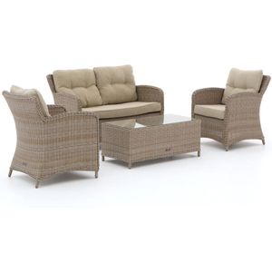 Intenso Leone/Milano stoel-bank loungeset 4-delig , Taupe - Naturel - Bruin ,  Wicker  ,